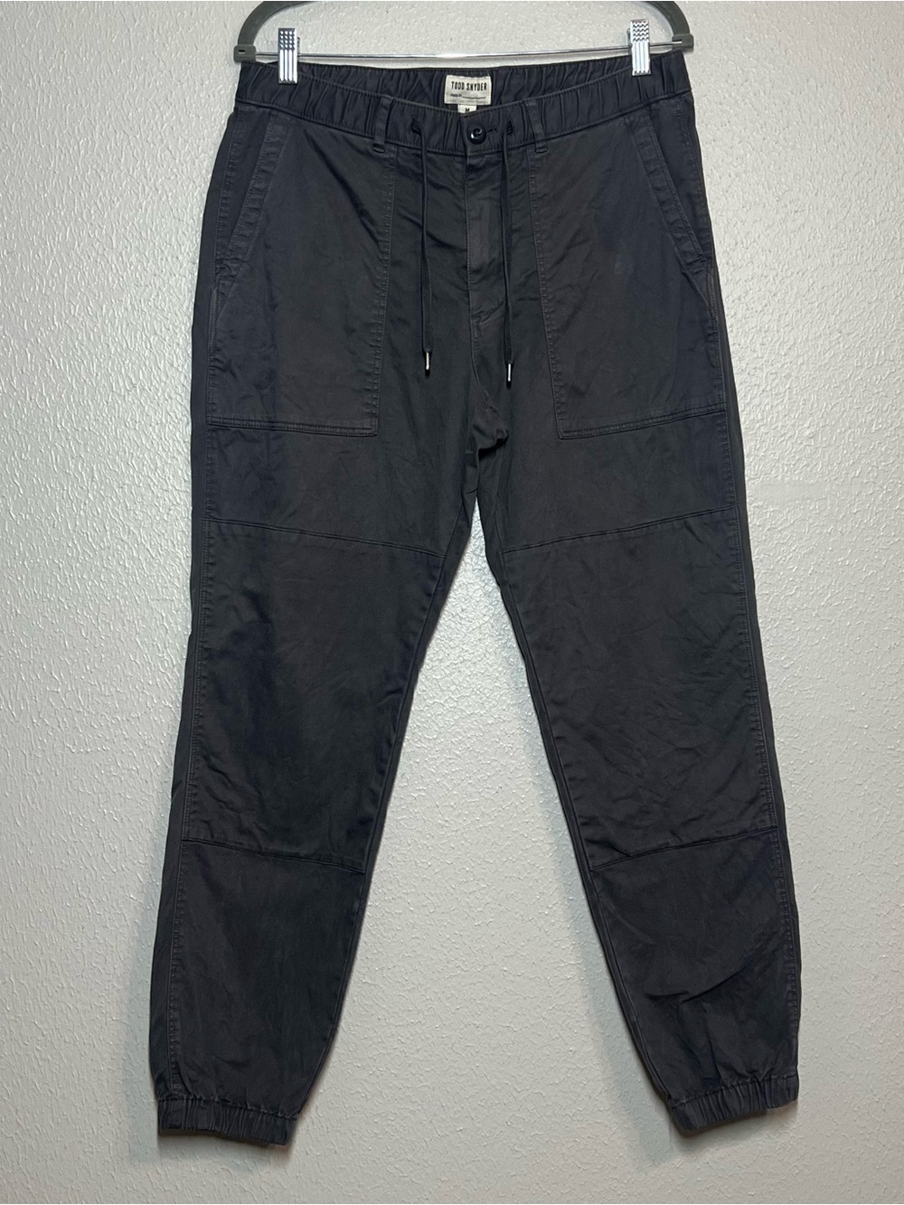 Todd Snyder Jogger Pants Gray Utility Pockets Drawstring Men's Size Medium